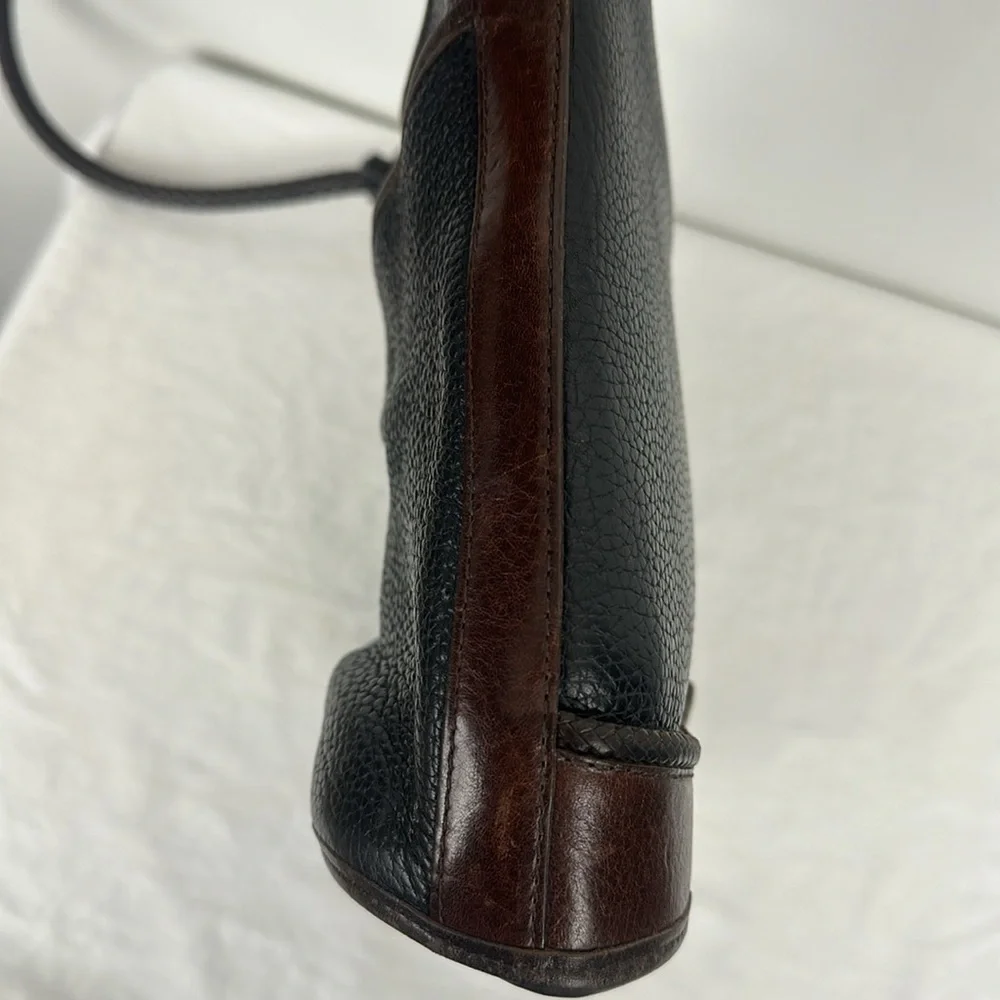 Brighton Black and Brown Pebbled Leather Shoulder Bag - Picture 10 of 10